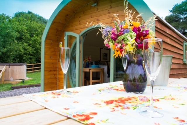 Hidden Wood Glamping And The Hideaway Cabin Warminster Bagian luar foto